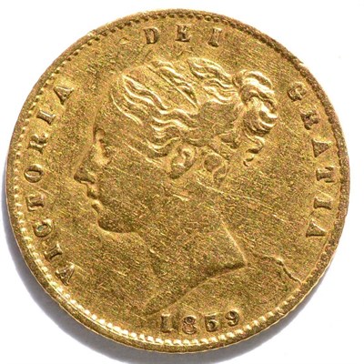 Lot 117 - Victoria Half Sovereign 1859, second young head, minor obv contact marks o/wise Fine/AVF