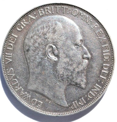 Lot 118 - Edward VII Crown 1902, contact marks & hairlines, a few minor rim imperfections o/wise VF