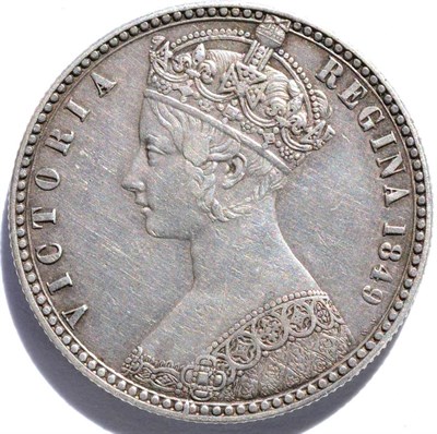 Lot 122 - Victoria Florin 1849, 'Godless,' W.W. behind bust within linear circle; minor obv contact marks...