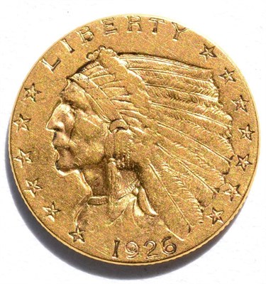 Lot 149 - USA, Gold 2½ Dollars 1926 Indian Head 'quarter eagle,' 4.18g, .900 gold, a few faint...