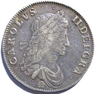 Lot 174 - Charles II Crown 1662, first draped bust with rose below, edge undated, coin alignment; obv....