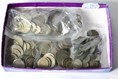 Lot 199 - Approximately 215 x Foreign Coins of which 130 x silver (weight 350g), mostly 19th & early 20th...