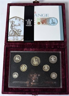 Lot 201 - The United Kingdom Silver Anniversary Collection 1996,' a set of 7 x silver proof coins (1p,...