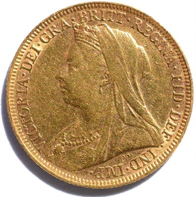 Lot 206 - Victoria Sovereign 1893 contact marks AFine/Fine