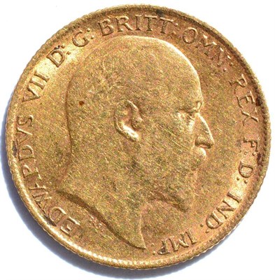 Lot 207 - Edward VII Half Sovereign 1908 minor contact marks GFine