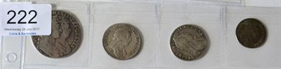 Lot 222 - William & Mary Halfcrown 1689 PRIMO first busts, second shield, crown with caul only frosted...