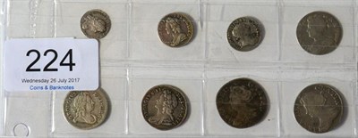 Lot 224 - 6 x Maundy Odds comprising: penny 1683, 2 x twopences 1759 & 1766 Fine/AVF & 3 x fourpences...