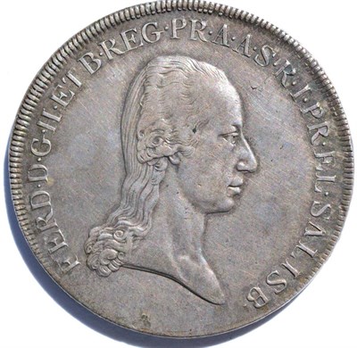 Lot 248 - Austrian States, Salzburg Silver Thaler 1805M, issued after the secularization of Salzburg,...