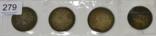 Lot 279 - 3 x Crowns comprising: 1819 LIX light contact marks & rev. small attempted piercing on Garter...