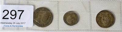 Lot 297 - 3 x Maundy Odds comprising: James II fourpence 1687/6 flecking o/wise good edge & surfaces,...