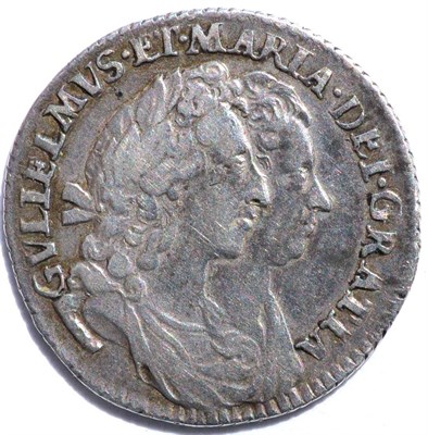 Lot 301 - William & Mary Sixpence 1693, tiny scratch below king's eye o/wise good edge & surfaces AVF