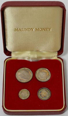 Lot 315 - Edward VII Maundy Set 1906, 4d, 3d, 2d & 1d, all with matching blue/gold tone (darker on revs),...