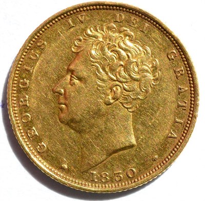 Lot 328 - George IV Sovereign 1830, obv. minor contact marks, rev. scratches in field to right of shield...