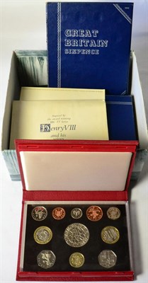 Lot 352 - Date Runs of English Silver Coins, in 7 x Whitman folders comprising: halfcrowns: 1911 - 1940...