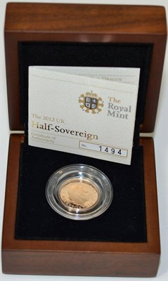 Lot 364 - Proof Half Sovereign 2012, rev. design by Paul Day, with cert, in CofI, FDC