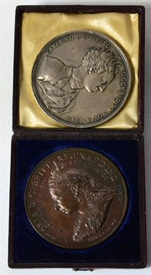 Lot 399 - 2 x Commemorative Medals: Victoria bronze Diamond Jubilee medal by Bowcher for Spink, obv....