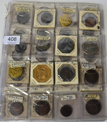 Lot 408 - A Collection of 58 x Replicas of Rare Coins including: USA Willow Tree shilling 1652 & Oak Tree...