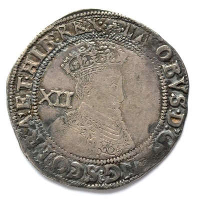 Lot 10 - James I Shilling, first issue, second bust MM lis, rev. EXVRGAT DEVS etc; full flan, a couple...
