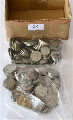 Lot 24 - £7.87½ Face Value Pre-47 Silver & £6.75 face value pre-decimal CuNi, together with 11...