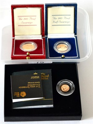 Lot 75 - Proof Sovereign 1980 with cert, in CofI, FDC & proof half sovereign 1980 with cert, in CofI,...