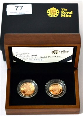 Lot 77 - Gold Proof Set 2009 comprising sovereign & half sovereign, with cert, in CofI, FDC