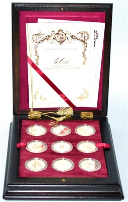 Lot 79 - A Complete Set of 18 x Silver Proof Crowns commemorating the 40th Anniversary of the Coronation...