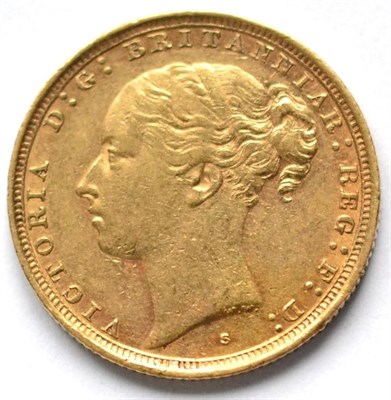 Lot 107 - Victoria, Sovereign 1887s Young Head, contact marks AVF