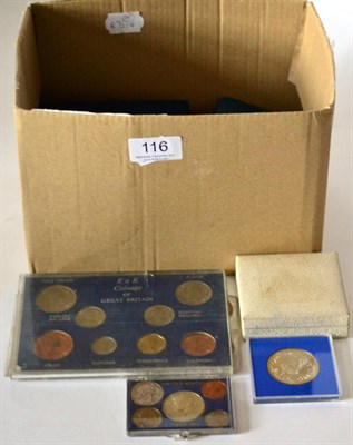 Lot 116 - A Collection of UK & Foreign Silver Proofs comprising: UK 2 x crowns: 1972 & 1990 & 2 x £1...