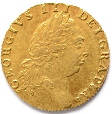 Lot 150 - George III Guinea 1792, fifth laureate head, 'spade' rev, light hairlines o/wise lustrous AVF