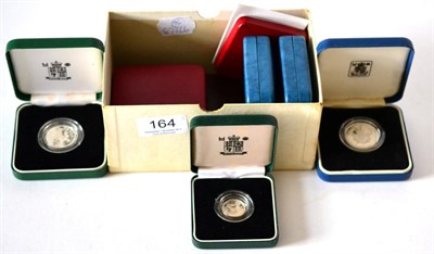 Lot 164 - A Collection of UK Silver Proofs comprising: 2-coin piedfort £2 set 1989 'Bill of Rights' &...