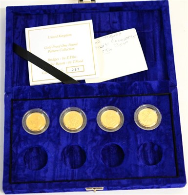 Lot 170 - UK Gold Proof Pattern Collection 2004' comprising 4 x £1 with 'Heraldic Beasts' on revs:...