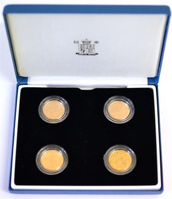 Lot 171 - Channel Islands & UK Gold Proof Set  2004, a 4-coin set commemorating the 60th anniversary of D-Day