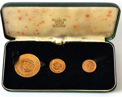 Lot 181 - Isle of Man, 3-Coin Gold Set 1965 'Bicentenary of the Revestment Act 1765 - 1965' the first...