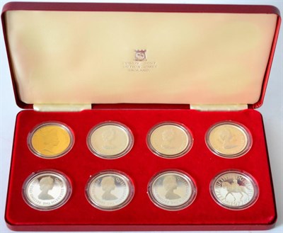 Lot 188 - Queen's Silver Jubilee 1977'  a set of 7 x sterling silver proof commemorative crowns issued...