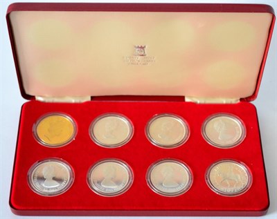Lot 190 - Queen's Silver Jubilee 1977'  a set of 7 x sterling silver proof commemorative crowns issued...