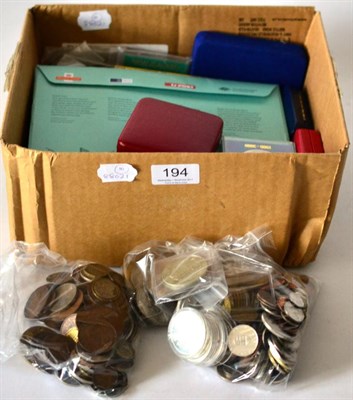 Lot 194 - Miscellaneous UK & Foreign Coins & Commemorative Medallions comprising: CuNi proof £5 2004...