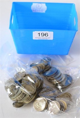 Lot 196 - £1.55 Face Value Pre-20 Silver, £3.25 face value pre-47 silver & 32 x silver threepences,...