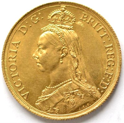 Lot 201 - Victoria Gold £2 1887 minor contact marks EF