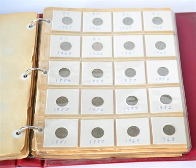 Lot 216 - An Album Containing a Collection of English Bronze, Cupro-Nickel & Silver Coins comprising: 28...