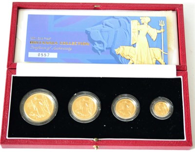 Lot 226 - Britannia 4-Coin Gold Proof Set 2001 comprising: £100 (1oz fine gold), £50 (½ oz),...