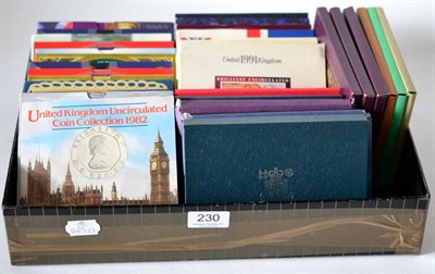 Lot 230 - 12 x UK Proof Sets comprising: 1970(x3), 1972 to 1976 inclusive, 1980, 1981, 1982 & 1985,...