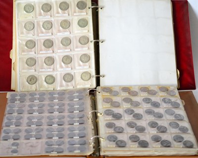 Lot 231 - 2 x Albums Containing Date Runs of English Silver, CuNi & Bronze Coins comprising: ALBUM 1:...