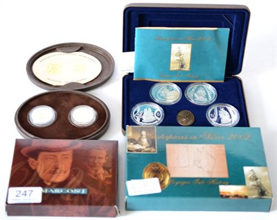 Lot 247 - Australia, Frosted Silver Proof Set 2002, 'Masterpieces in Silver' struck by the Royal...