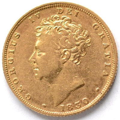 Lot 265 - George IV Sovereign 1830, trivial contact marks, GFine/Fine