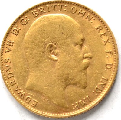 Lot 285 - Edward VII Sovereign 1909 numerous contact marks GFine/VF