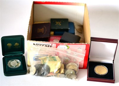 Lot 288 - Miscellaneous Lot comprising: UK proof set 1972, 2 x silver proof crowns 1977 & 1980 with certs, in