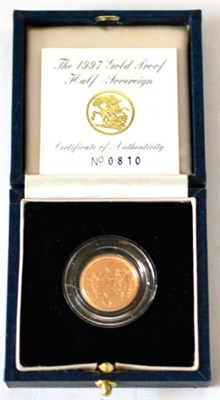 Lot 295 - Proof Half Sovereign 1997 with cert, in CofI, FDC