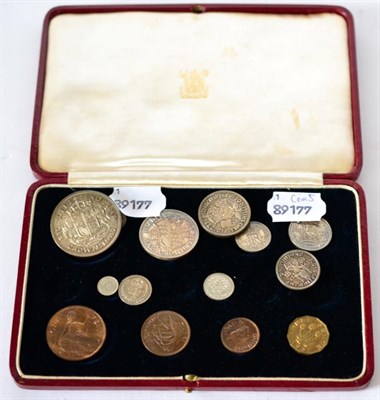 Lot 299 - George VI Proof Set 1937, 15 coins Crown to Maundy 1d; bronze toned & light peripheral toning...