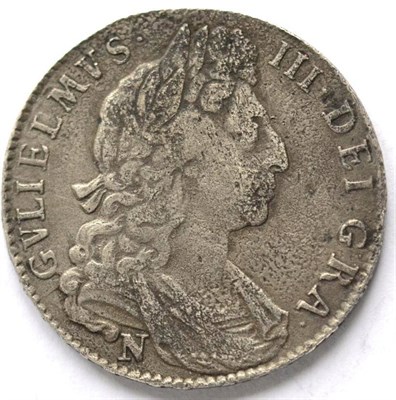 Lot 311 - William III Halfcrown 1697N OCTAVO (Norwich Mint), first bust, large shields, second harp; obv....