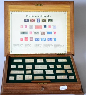 Lot 336 - The Stamps of Royalty' a complete set of 25 x hallmarked sterling silver replicas of iconic...